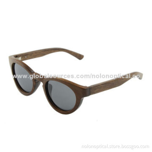 Wholesale Sandalwood Sunglasses with polarized UV400 production lens, OEM/ODM available